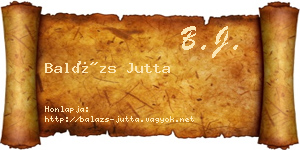 Balázs Jutta névjegykártya